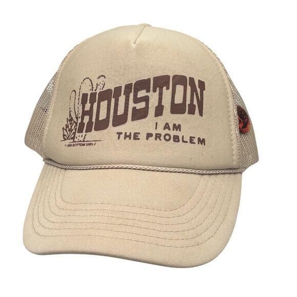 Bottom Shelf Houston I Am The Problem Cactus Graphic Trendy Trucker Hat - Picture 1 of 10